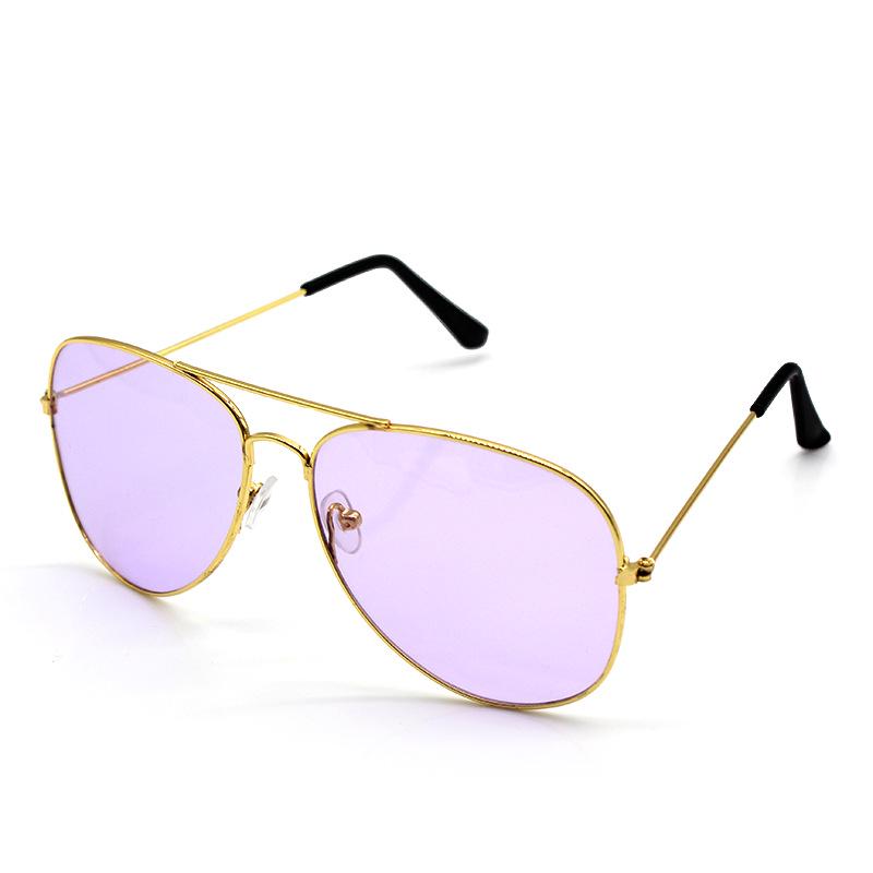 Unisex Aviator Frog Mirror Sunglasses - Multicolor Metal Frame