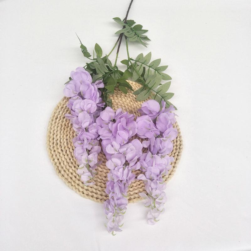 Purple Wisteria Artificial Hanging Flowers For Wedding Decor With Multicolor Options