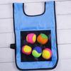 Dodgeball Sticky Vest Outdoor Throwing Game with 5 Balls for Kids Children Outdoor Activity Game