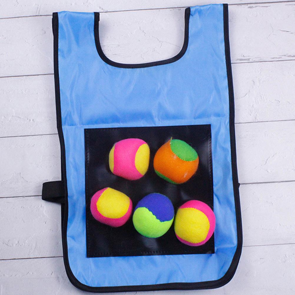 Dodgeball Sticky Vest Outdoor Throwing Game with 5 Balls for Kids Children Outdoor Activity Game