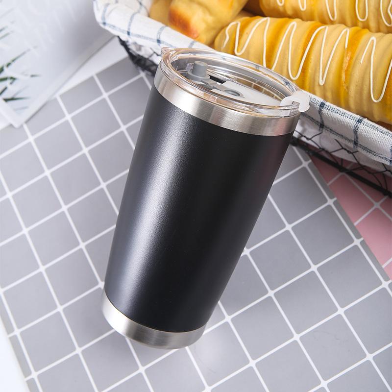 Large Capacity  Thermos Cup 600ml Vacuum Flasks Portable Stainless Steel Thermos Cup Water Bottle Travel Tea Mug Office Thermos Cup