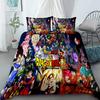 2026 Hot Sale Japanese Anime Dragon Ball Son Goku Bedding Set Quilt Cover Twin Full Bedroom Bed Decor for Teens Best Gifts
