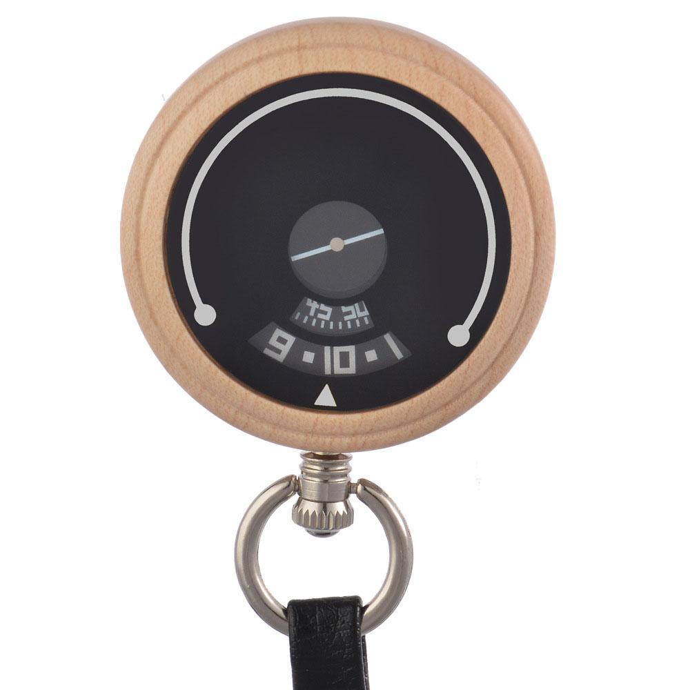 Personalized Custom Engraved Chain Handmade Quartz Wood Pocket Watch Pocket Watch