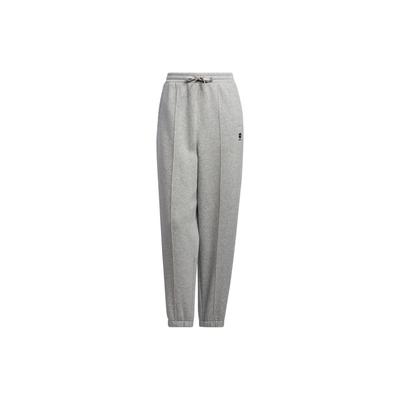 Neo Solid Color Small Logo Print High-Waisted Fleece-Lined Joggers Women Bottoms Medium-Hemp-Gray HZ2410