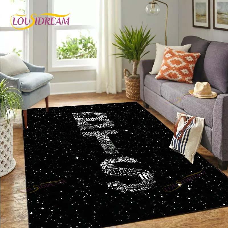Alfombra de Área Más Nueva de Kpop Bangtan Boys BTS Alfombrilla de Piso para Juegos Infantiles Alfombra Decorativa Más Nueva con Patrón 3D para Sala de Estar