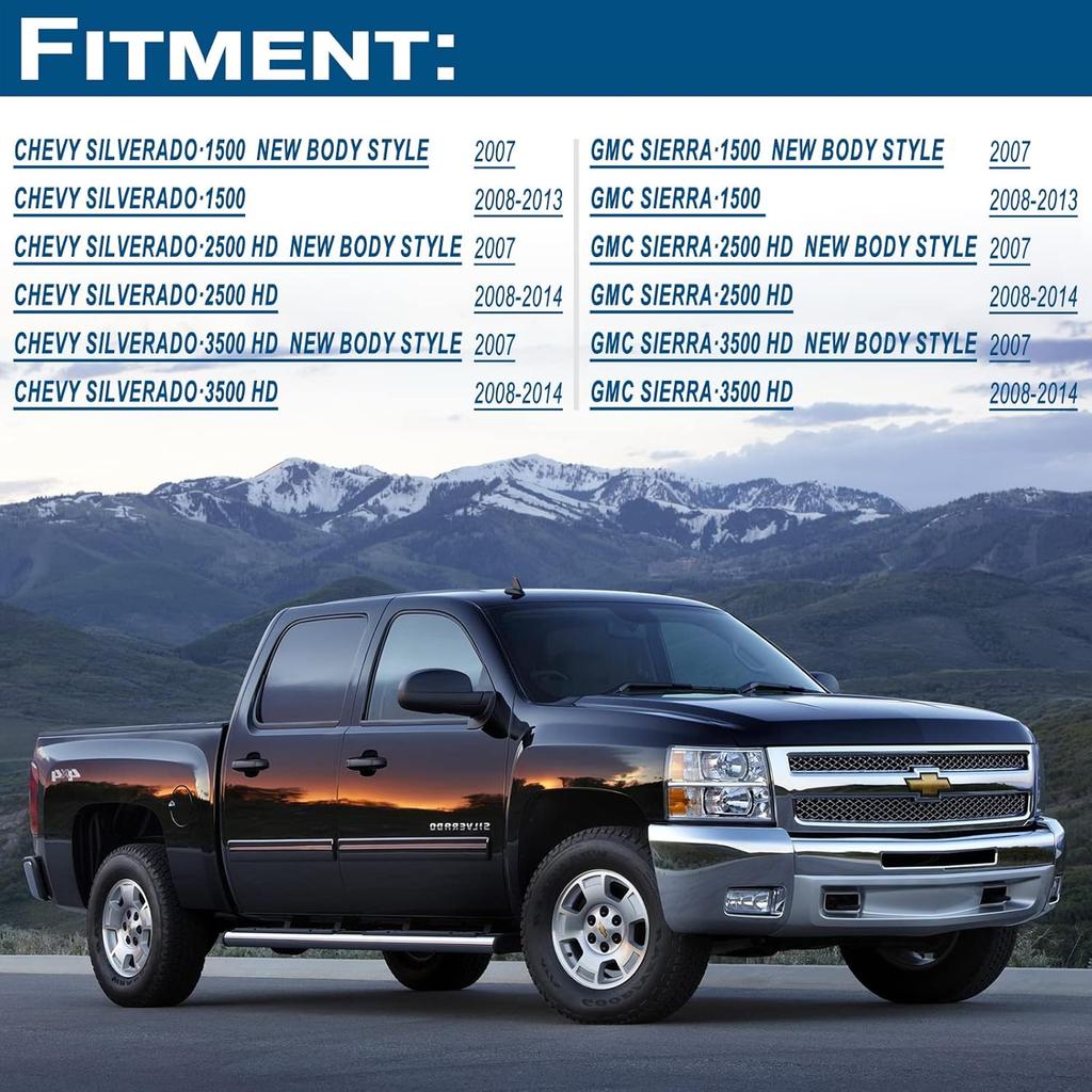 APPERFiT Tailgate Handle Latch W/Bezel Cover 20955300 22755303 Compatible With 2007-2014 Chevrolet Chevy Silverado GMC Sierra 1500 2500 3500 Rear