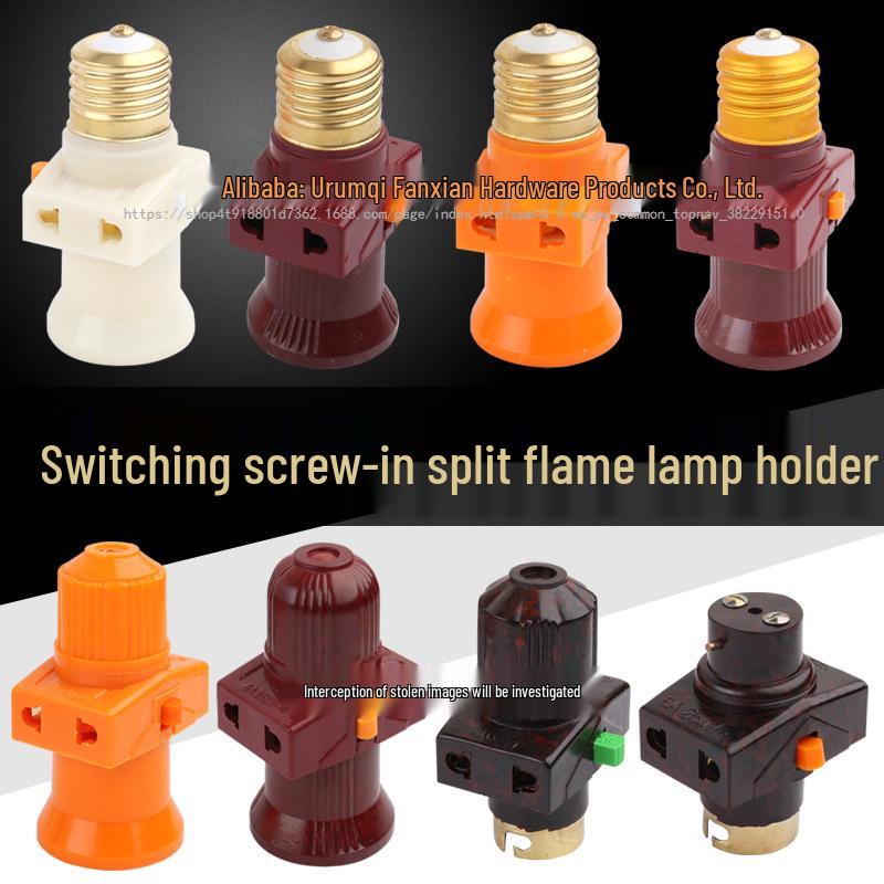 LED Bulb Screw-in Bayonet Pendant Lamp Holder with Switch, E27/B22, Free Shipping