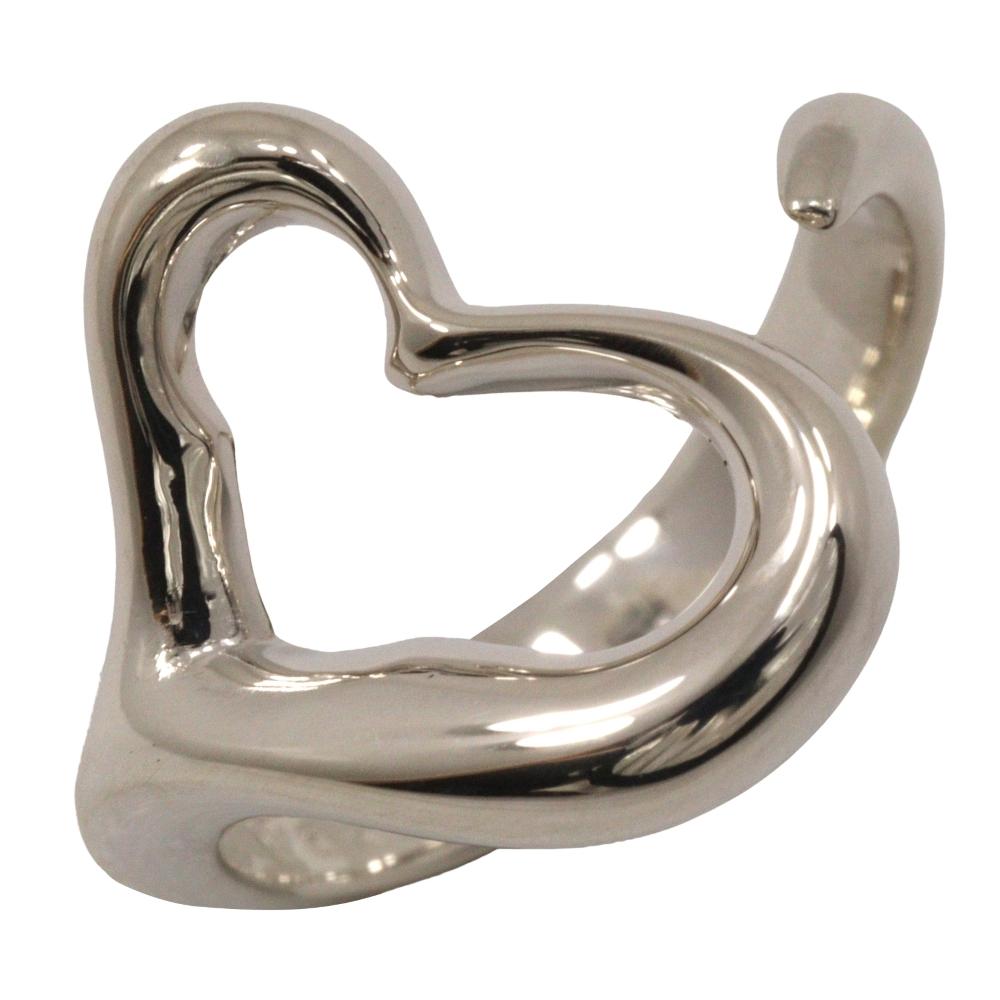 

TIFFANY&Co. Open heart Ring Elsa Peretti Silver925 #5.8(US Size) 3.8g Women Used