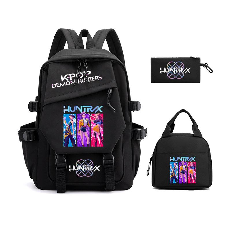 Animation Cartoon Printing Periphery Korean Version Of High-Value Backpack Three-Piece Student Backpack