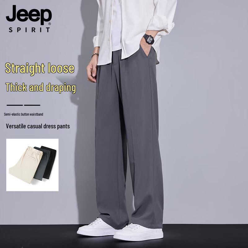 JEEP SPIRIT Men s Autumn/Winter Relaxed Fit Straight Leg Trousers 2XL