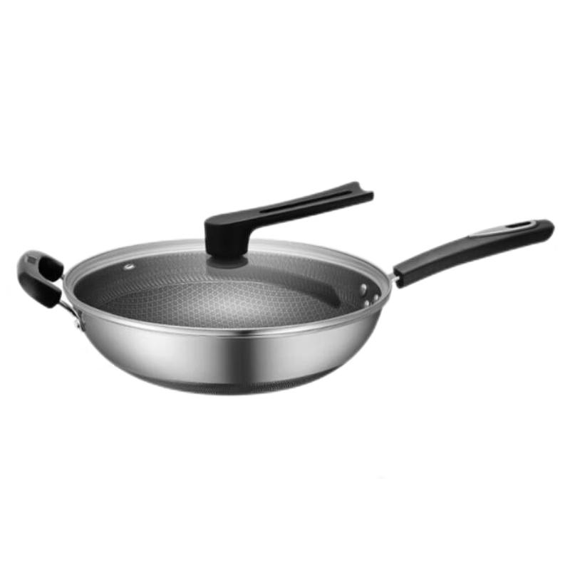 

SUPOR 34cm 316L Stainless Steel Honeycomb Non-stick Wok
