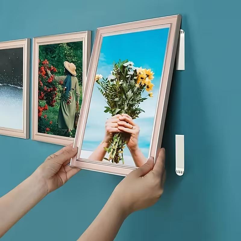 10-100PCS Punch Free Frame Tape Strips Self Adhesive Mounting for Picture Frame Poster Wall Decor Fixed Hanging Hook