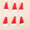 10pcs Christmas Hats Lollipop Covers Non-Woven Reusable Festive Tree Decor Party Centerpiece Table Decoration Ornaments Pendant