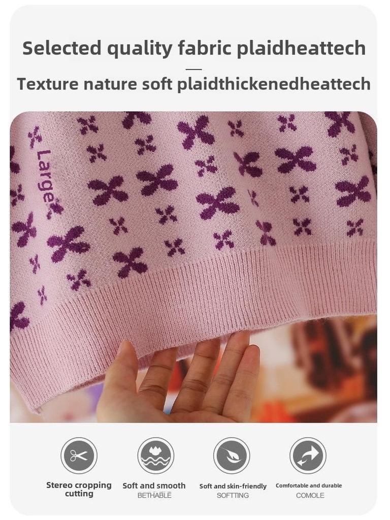 Girls' Autumn/Winter Knitted Sweater & Bell-Bottom Pants Set – Fashionable Two-Piece Outfit for Baby and Toddler