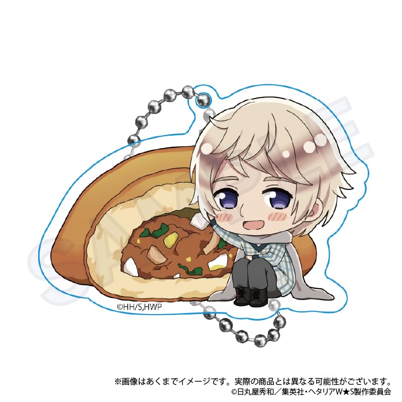 Y Line Hetalia WorldStars Trading Acrylic Keychains, Yummy! Ver. Vol.1, H70 x W70mm, Box of 8