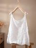 Ärmelloses japanisches 3D-Blumenspitzen-Camisole für Damen