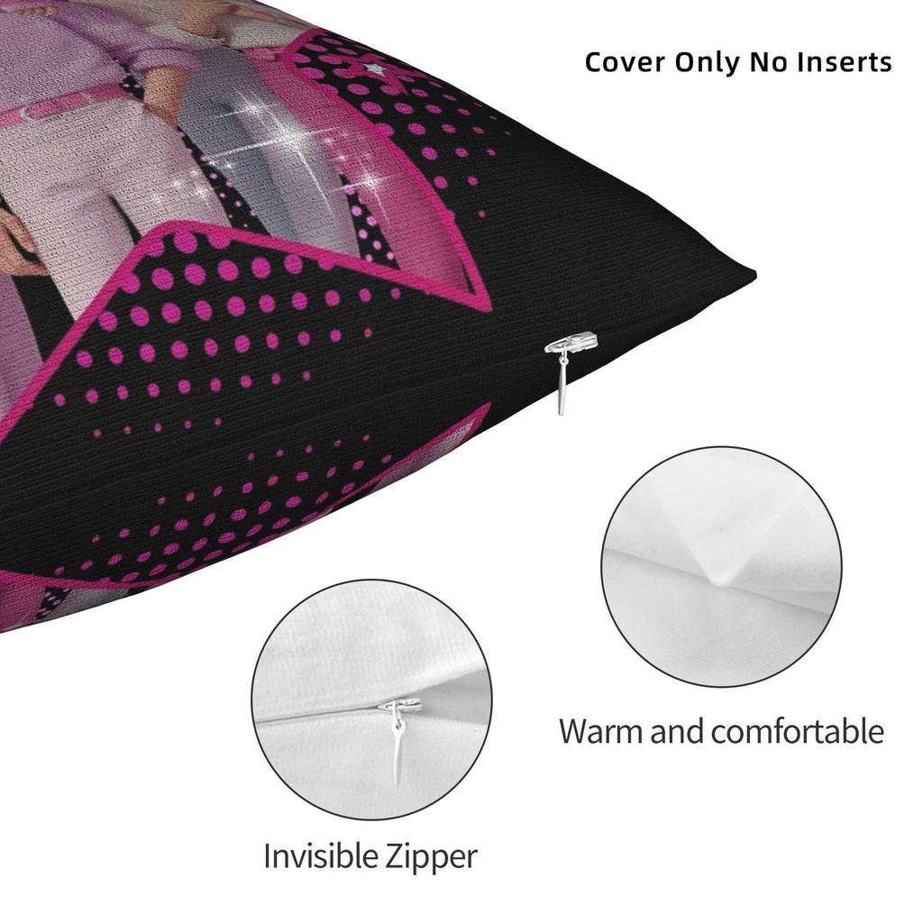 Saja Boys Kpop Hunters Demons Jinu Abby Mystery Pillowcase Printed Cushion Cover Decorative  Throw Pillow Case Cover Home Square
