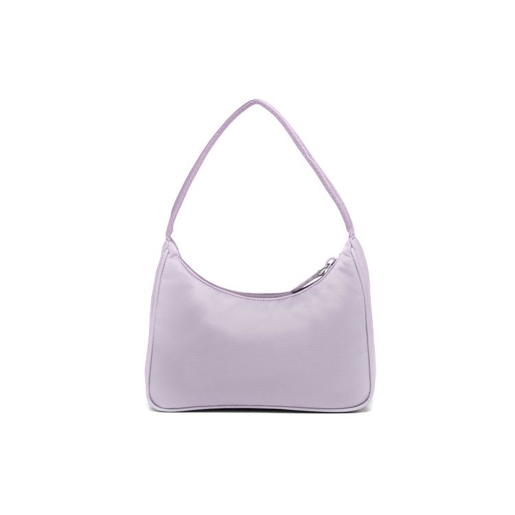 Prada Re-Edition 2000 Front Logo Zipper Closure Re-Nylon Mini Handbag Women handbags Wisteria 1NE515_RDH0_F0230