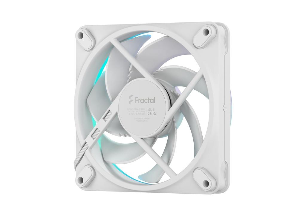 Fractal Design Momentum 12 RGB White 120mm PC Case Fan FN2096 FD-F-MR1-1202