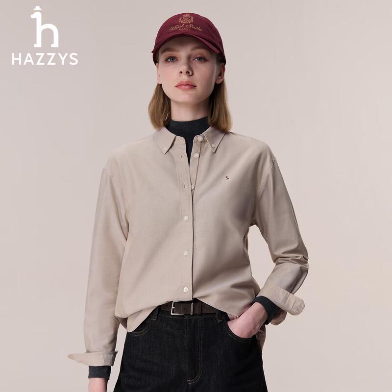 HAZZYS Women's 2026 Autumn Solid Long Sleeve Shirt