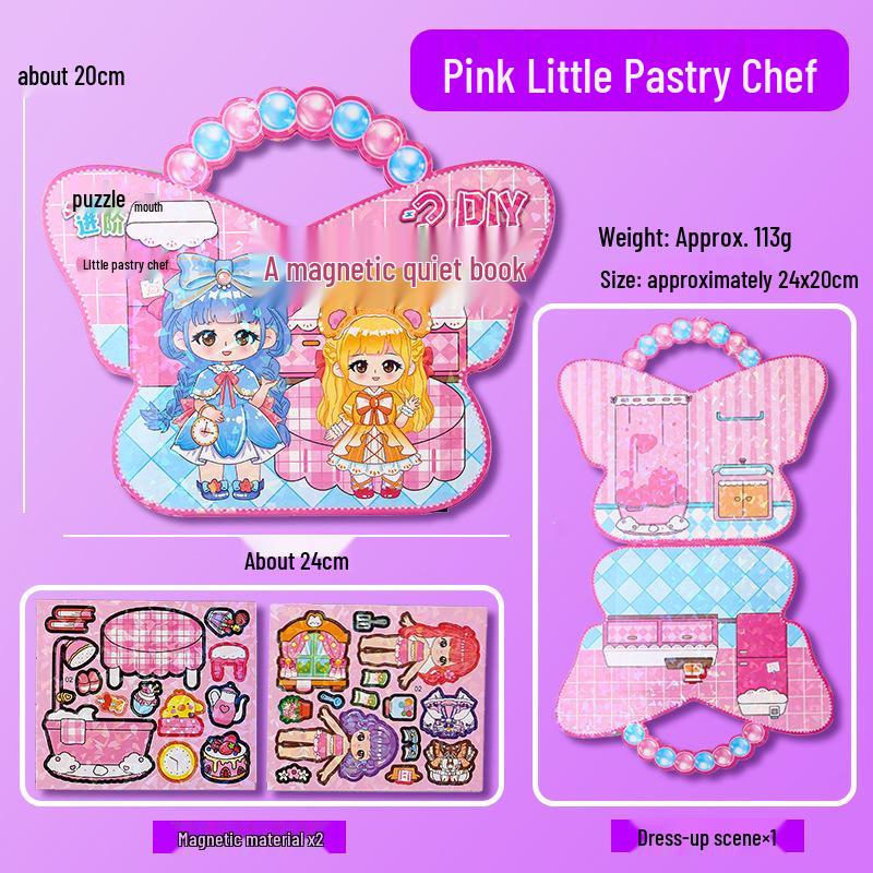 

Милая мультяшная книга с наклейками-одевалками для девочек: Подарок для детского сада и подростковое декомпрессионное занятие