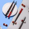 Chinese Style Wooden Chopsticks Gift Box Japanese 4 Pairs Of Chopsticks + 4 Pcs Chopstick Rest Creative Housewarming Gift Pack
