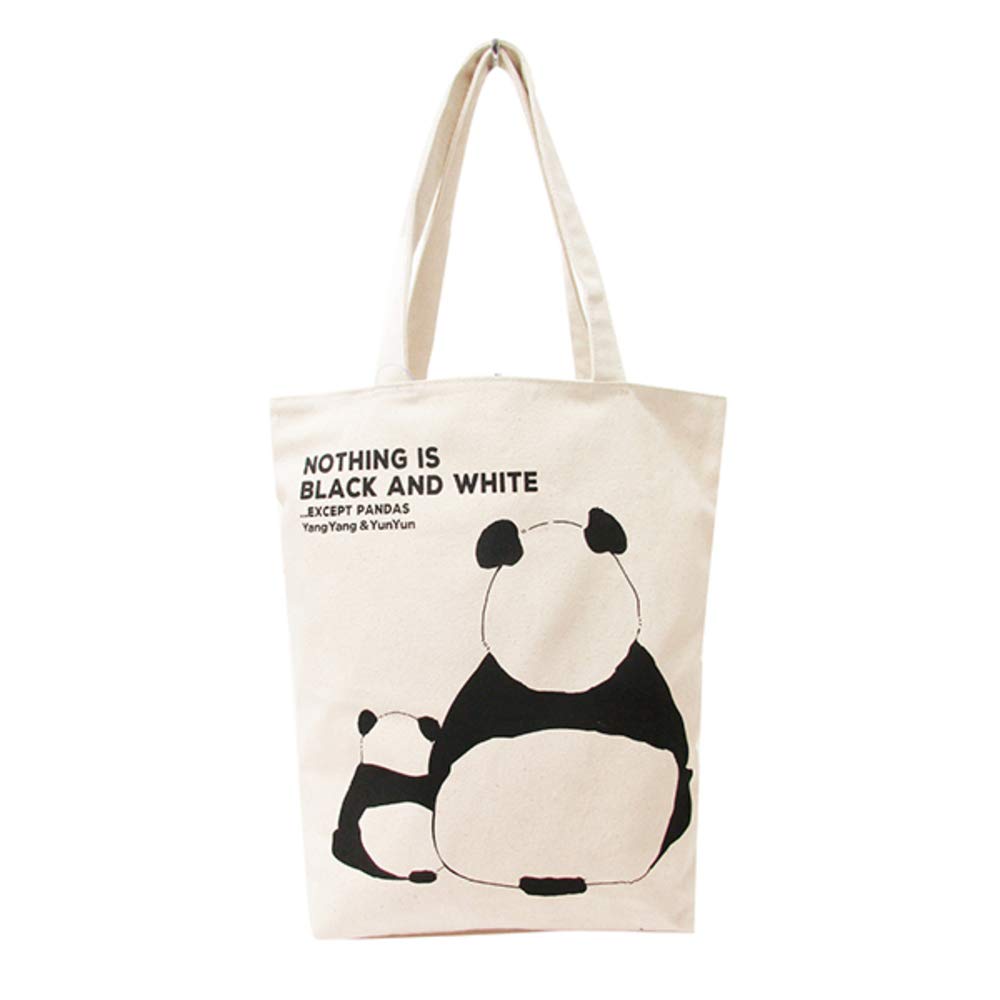 

Сумка-тоут с рисунком животных, родитель и ребенок, один размер, родитель и ребенок, панда, цвет слоновой кости×1981.