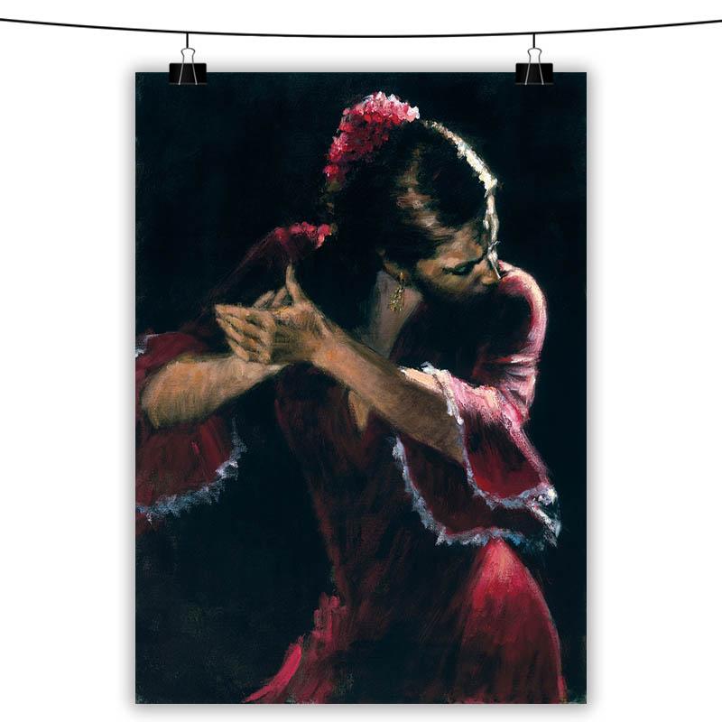 Arte moderna pinturas a óleo fabian perez dançarino flamenco cartaz pintura imagem da lona arte da parede casa cuadros decoração