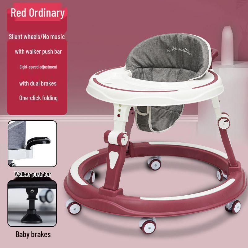 Multifunctional Baby Walker: Anti-Rollover, Anti-O-Leg, Sit-and-Push Learning Trolley