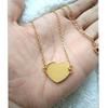 10Pcs/Lot 17x25mm Stainless Steel Mirror Polish Heart Blank Pendant DIY Necklace Kit for Women