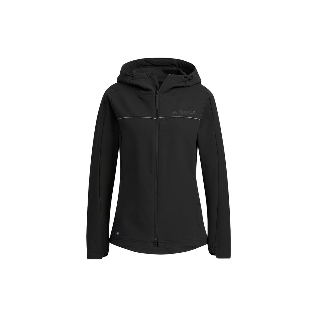 Adidas Sports Hooded Jacket Women Jackets Black IC7986