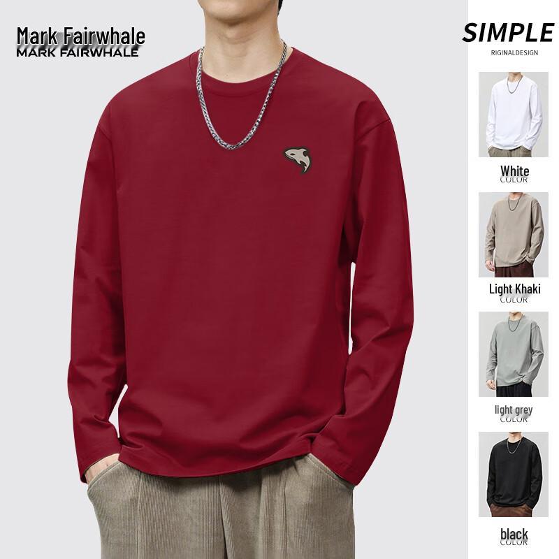 Mark Fairwhale Men s Heavyweight Pure Cotton Long Sleeve T-Shirt L