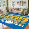 Leeds Rhinos Design Crystal Velvet Rug Soft Decorative Mat for Bedroom Entrance