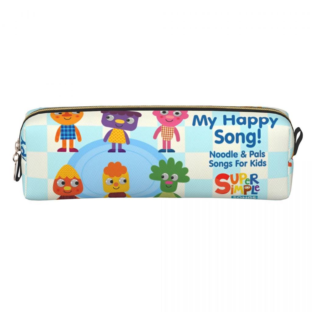Trousse à crayons musicale Noodle & Pals Mignonne Boîte à stylos Sacs Étudiant Grande Rangement Bureau Fermeture éclair Trousse à crayons