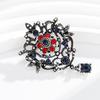 Vintage Crystal Flower Brooches Women Crown Brooch Pin Clothing Accessories Female Jewelry Gifts