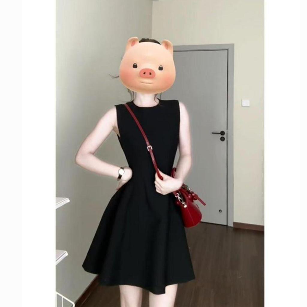 2026 New Sexy Spaghetti Strap Summer Dress - Women's Slimming A-line Short Skirt Hepburn Style