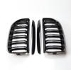 Frontnierengrill, Auto-Frontstoßstangengrill, Doppellamellen-Sportnierengrill, für BMW E90 E91 2005–2008 (Schwarz glänzend)