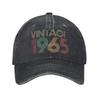 60. Geburtstag Vintage 1965 Sonne Baseballkappe Cool Männer Erwachsene Gewaschene Trucker-Kappe Heißer Verkauf Design Outdoor-Sport Snapback-Kappe Geschenk