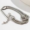 foxanry Snake Chain Bracelet For Women Fashion Minimalist Creative Lines Crossed Anniversary Jewelry Accessories Gifts