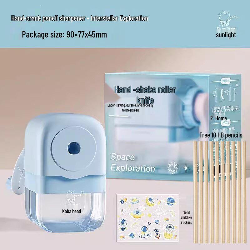 Kaba Bear Hand-Crank Cute Cartoon Pencil Sharpener for Kids - Effort-Saving and Perfect for Elementary Students.