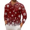 Men's Casual Collared Long-Sleeve Knit Base Layer Top