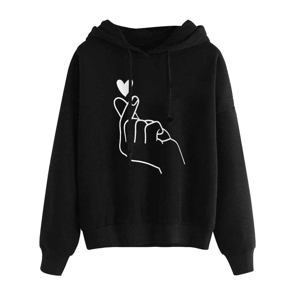 Women's clothing European and American fleece hooded sweater women's 2025 autumn new long-sleeved loose top