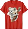 Cute Koala Bear and Baby Watercolor Printed TShirt 100 Cotton ONeck Short Sleeve Summer Casual Mens Tshirt Streetwear