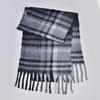 New Autumn and Winter Circle Yarn Thickened Plaid Scarf Men's and Women's Fashion Warm Fringed Long Couple Scarf