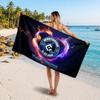 Hamburger SV Custom Beach Towel, Personalized Name Text Print, Football Logo Soft Quick‑Dry Towel Holiday Gift