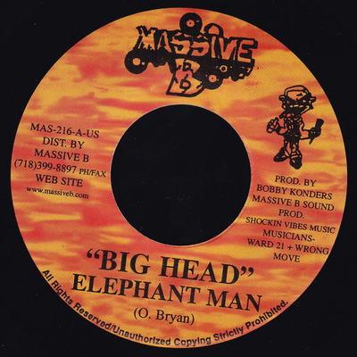 7inch Record ELEPHANT MAN - Big Head MAS216 Massive B 2002 US Reggae, Ska & Dub Used