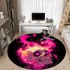 1pc Skull Flames Chair Carpet for Office Non-Slip, Lightweight, Machine Washable Rug for Office, Room - Holiday Decoryy251016016