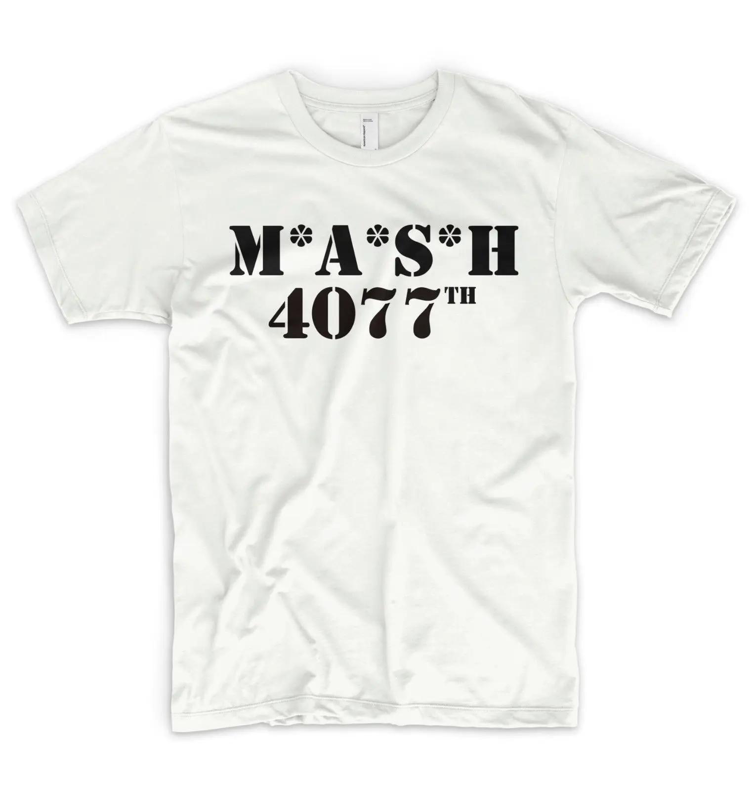 

MASH 4077TH T-Shirt Top M A S H 4077 Military Army Green United States Marine Corps Royal Air Force Vintage Print T-Shirt 4XL