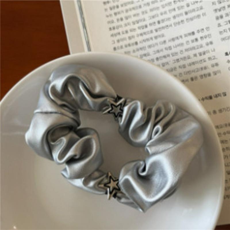 Scrunchie din piele de vară Coreea Scrunchie mare pentru păr femei Benzi elastice pentru păr Crăciun pentru cap Legături de frânghie de păr Suporturi pentru coadă de cal