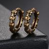Rock Punk Style Skull Hoop Earrings For Men Women Silver Color Vintage Skeleton Earring Hip Hop Jewelry Halloween Gift OHE188